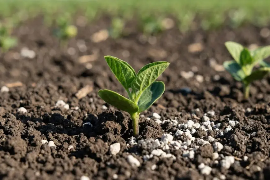 Mineradora Monte Karlo:  Solo equilibrado, planta mais forte — calcário potencializa a absorção de NPK e micronutrientes