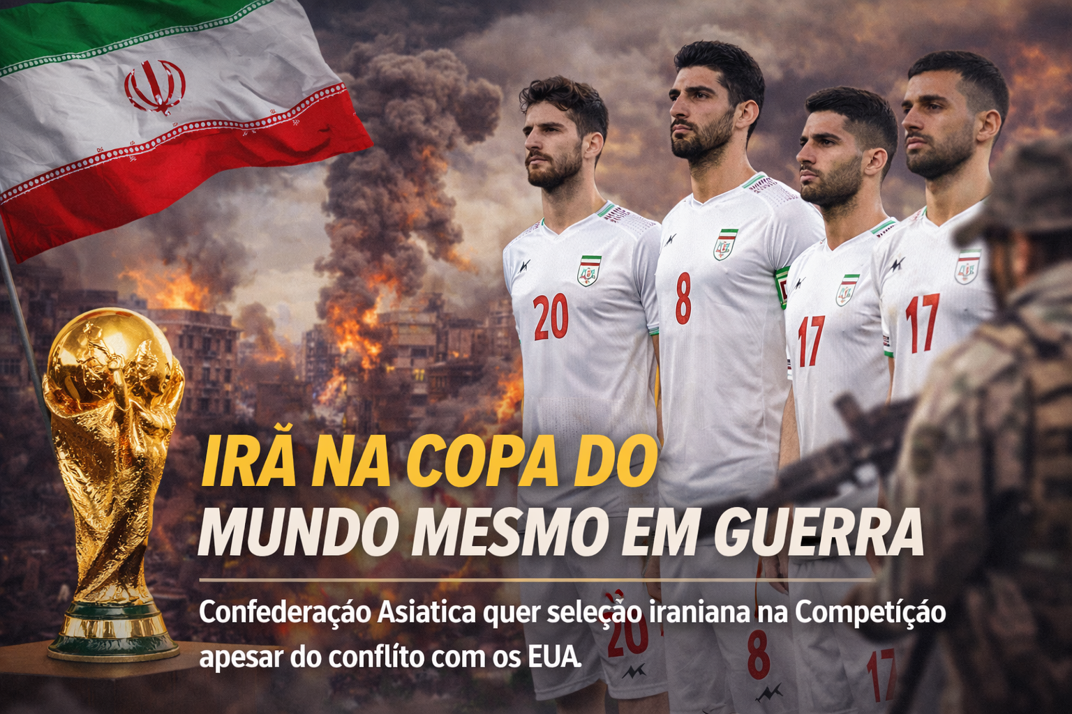Irã na Copa? Confederação Asiática mantém confiança e quer seleção no Mundial apesar de tensão com os EUA